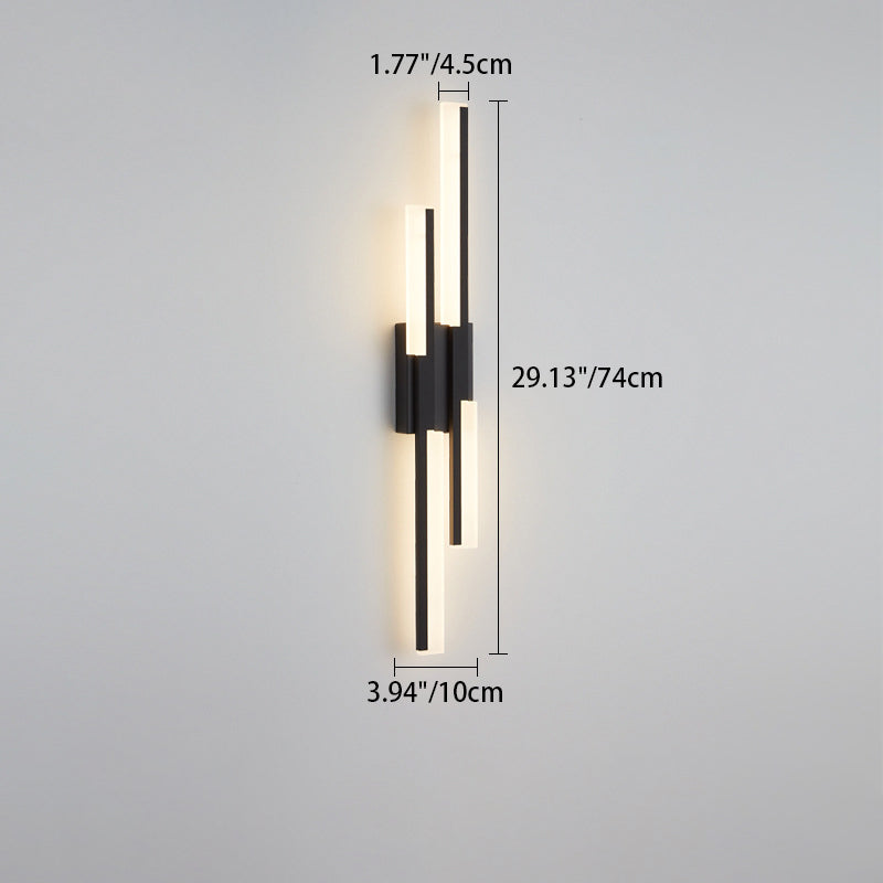 Minimalist Vertical Bar Acrylic Iron LED Wall Sconce Lamp