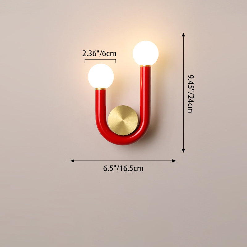 U-Shape Iron Aluminium Acrylic LED Wall Sconce Lamp