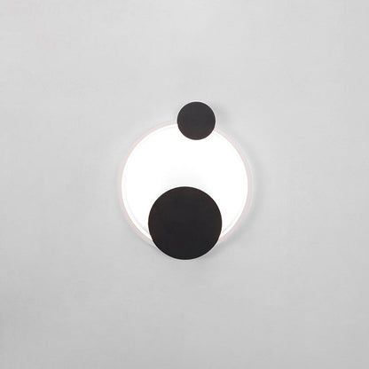 Iron Aluminum Round Elliptical LED Wall Sconce Lamp