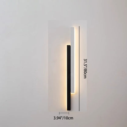 Long Rectangular Iron Acrylic LED Wall Sconce Lamp