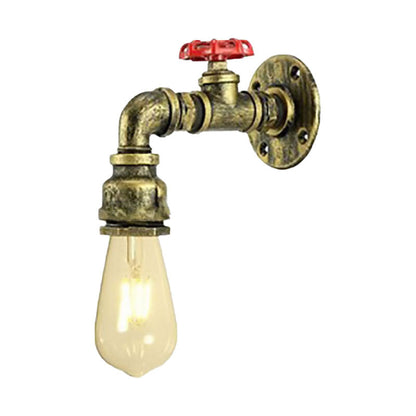 Industrial Faucet Iron 1-Light Wall Sconce Lamp