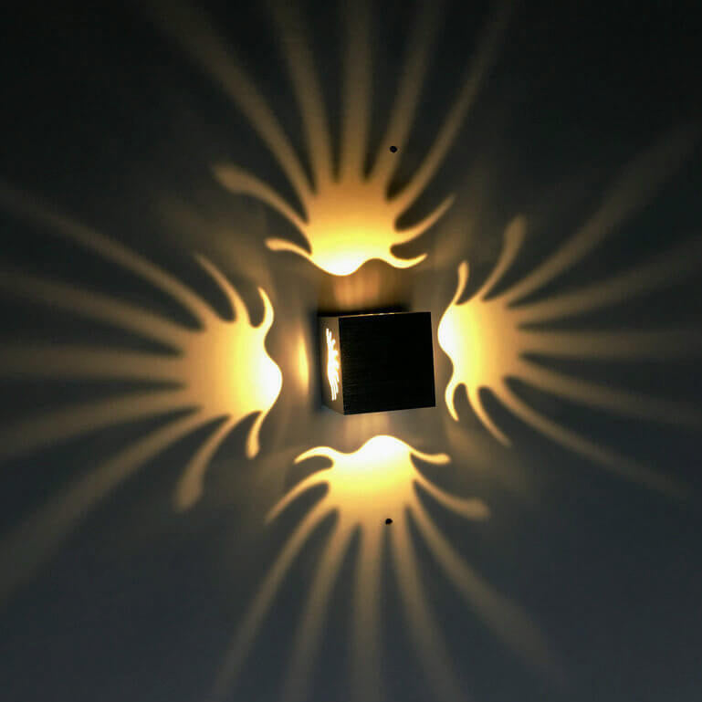 Square Phoenix Tail LED Decorative Wall Sconce Lamp