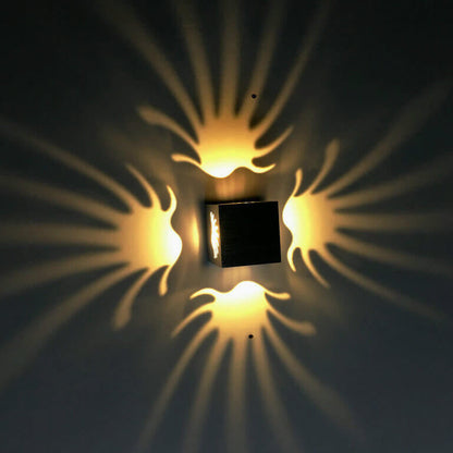 Square Phoenix Tail LED Decorative Wall Sconce Lamp