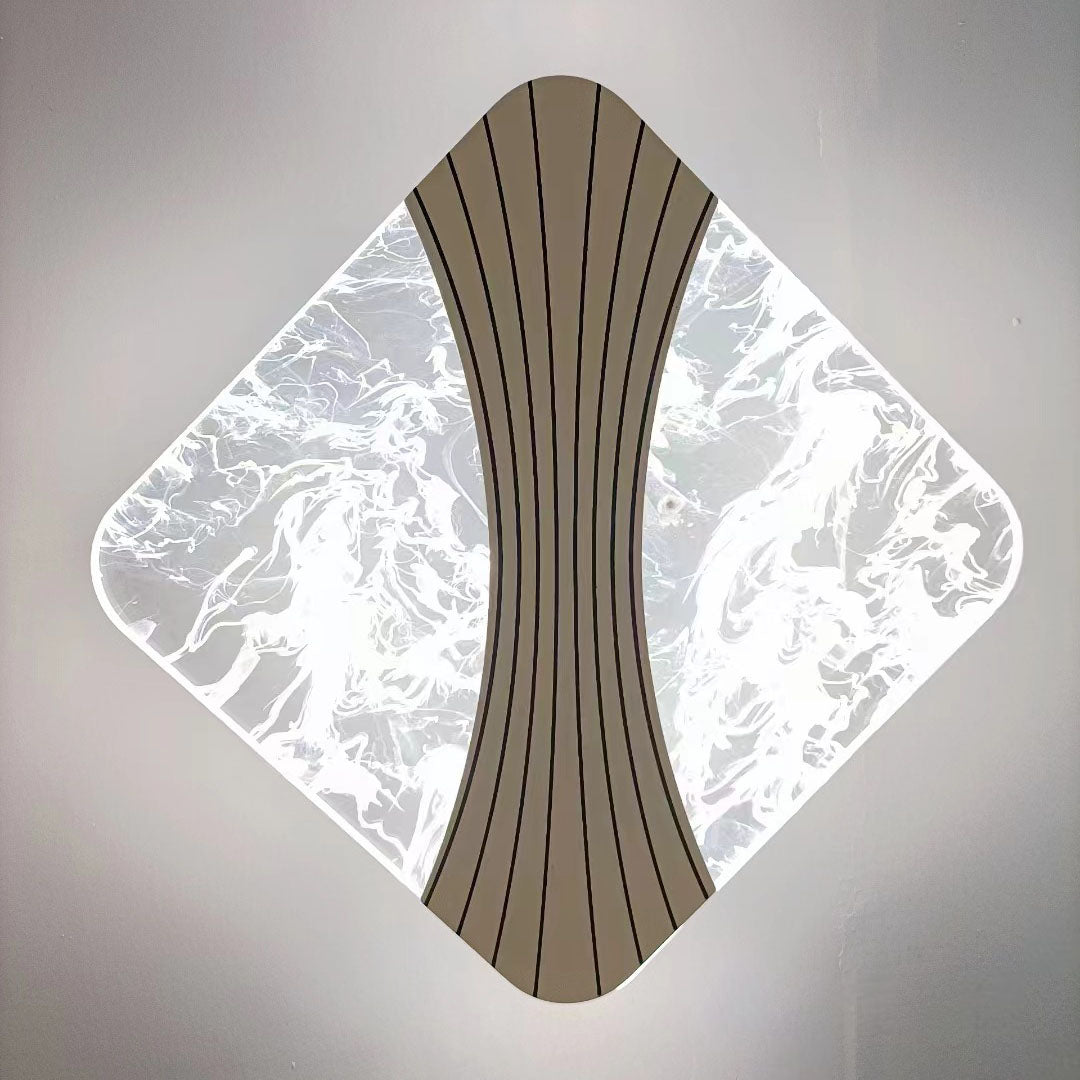 Round Diamond Hardware Acrylic LED Wall Sconce Lamp