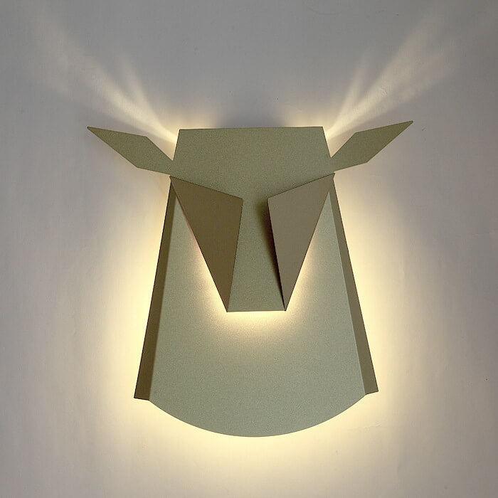Creative Iron Bull Head Shape LED Wall Sconce Lamp