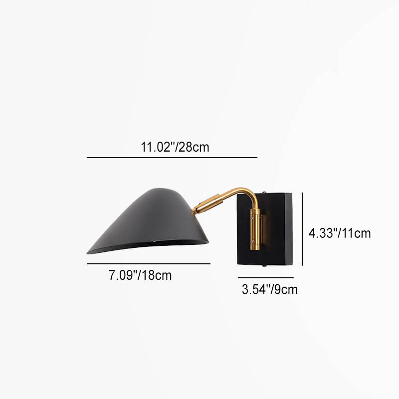 Light Iron Long Arm 1/2-Light Wall Sconce Lamp