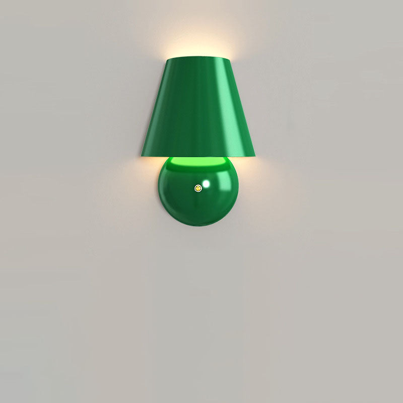 Cream Trapezoidal Round Iron Acrylic LED Wall Sconce Lamp