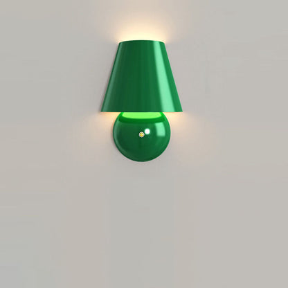 Cream Trapezoidal Round Iron Acrylic LED Wall Sconce Lamp