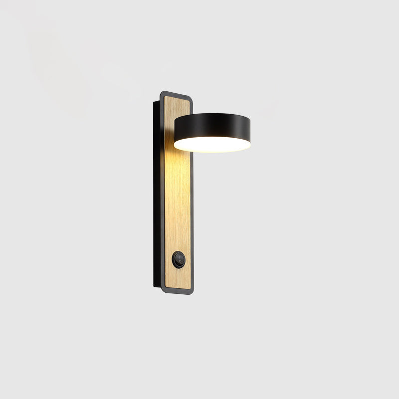 Round Rectangle Iron Aluminum Acrylic LED Wall Sconce Lamp