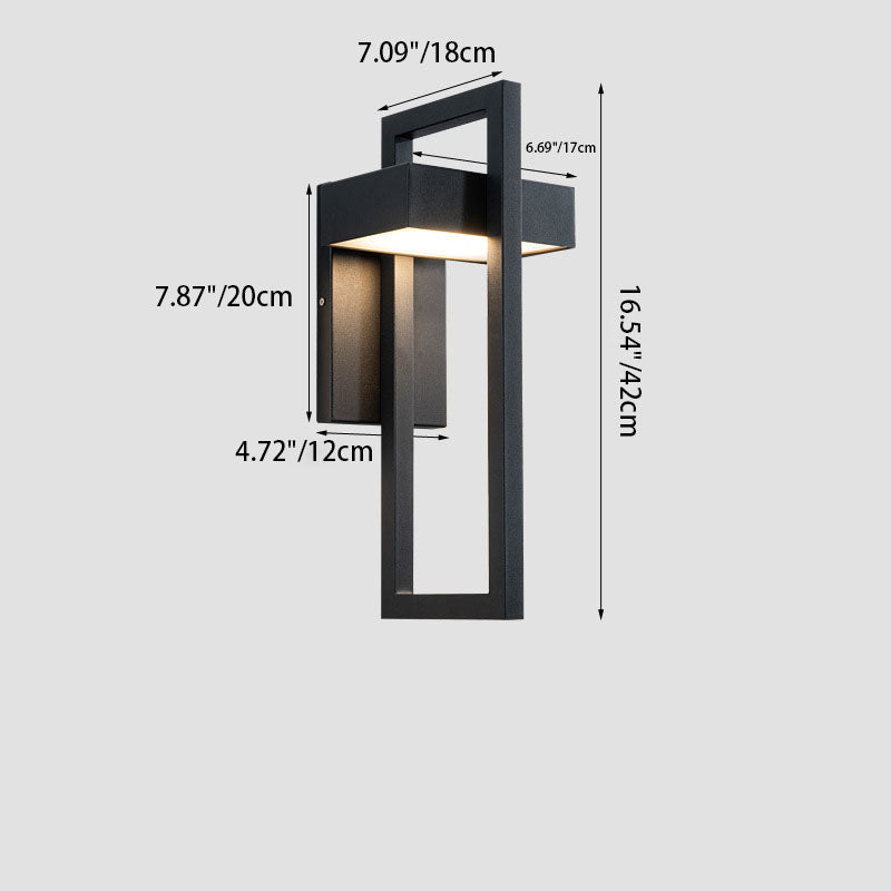 Minimalist Rectangular Stainless Steel LED Wall Sconce Lamp