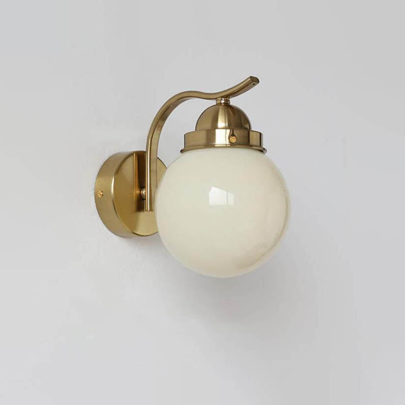 Modern Simplicity Glass Ball 1-Light Wall Sconce Lamp