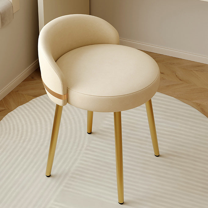 Contemporary Scandinavian Leather Vanity Stool