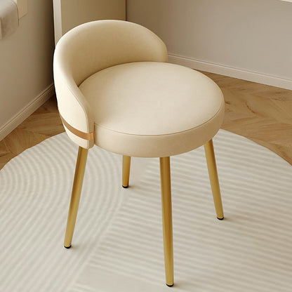 Contemporary Scandinavian Leather Vanity Stool