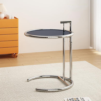 Modern Glass Stainless Steel Side Table