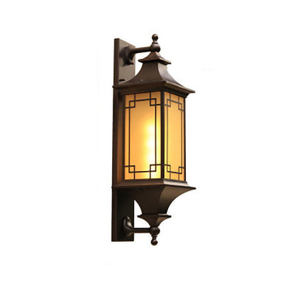 Chinese Cage Waterproof 1-Light Outdoor Wall Sconce Lamp