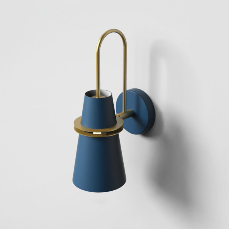 Scandinavian Horn Iron 1-Light Wall Sconce Lamp