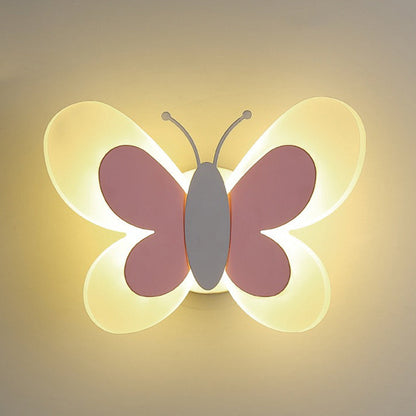 Creative Acrylic Butterfly Design Iron LED Wall Sconce Lamp