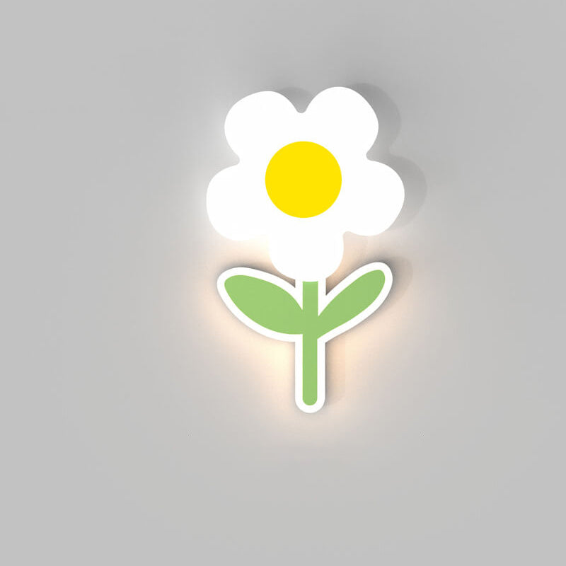 Minimalist Iron Sunflower Acrylic LED Wall Sconce Lamp