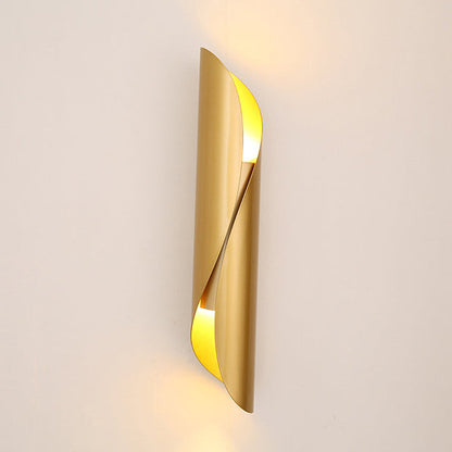 Nordic Strip Spiral Iron 2-Light Wall Sconce Lamp