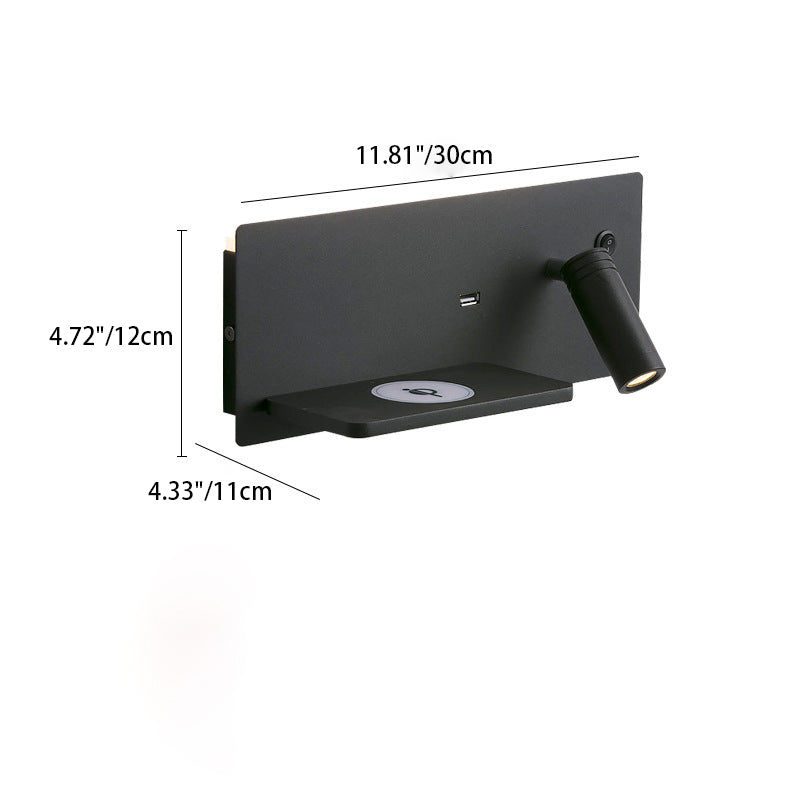 Rectangular LED Rotatable Spotlight Wall Sconce Lamp
