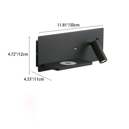Rectangular LED Rotatable Spotlight Wall Sconce Lamp