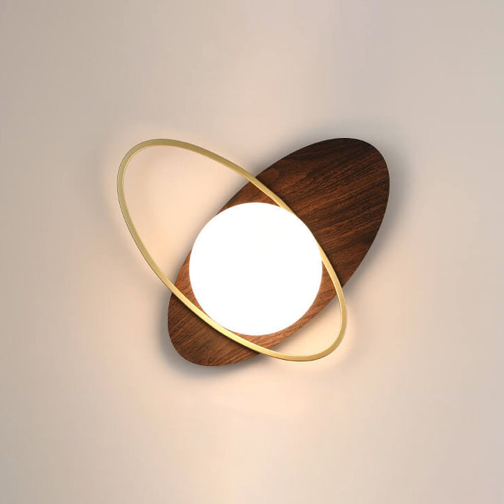 Glass Staggered Overlap Design 1-Light Wall Sconce Lamp