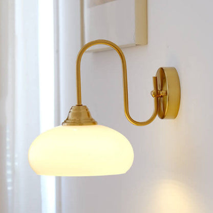 Nordic Round Dome Iron Glass 1-Light Wall Sconce Lamp