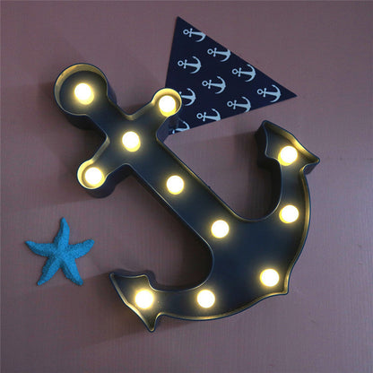 Scandinavian Boat Anchor ABS Battery LED Wall Sconce Lamp