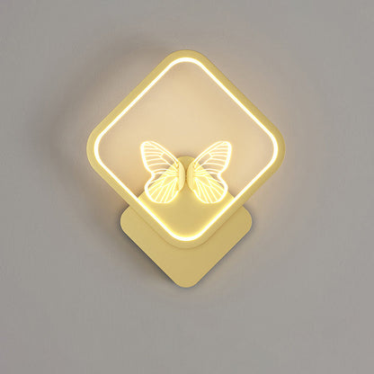 Deco Square Round Frame Design LED Wall Sconce Lamp