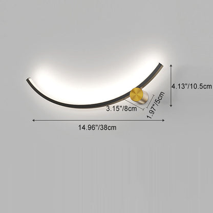 Minimalist Arc Aluminum Strip Acrylic LED Wall Sconce Lamp