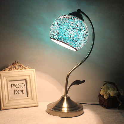Vintage European Glass Table Lamp