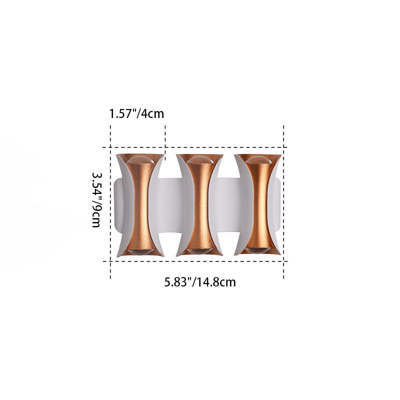 Waterproof Rectangle Aluminum Glass LED Wall Sconce Lamp