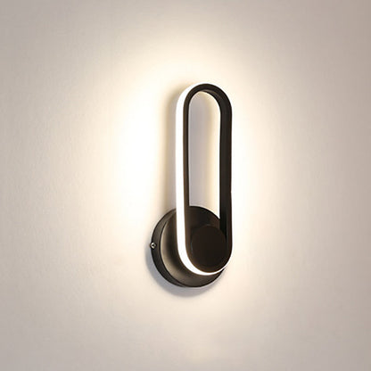 Simplicity Iron Oval Ring Rotatable LED Wall Sconce Lamp