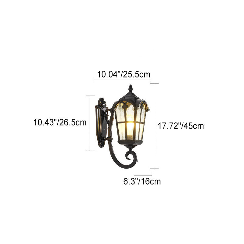 Quadrilateral Shape Aluminum Glass 1-Light Wall Sconce Lamp