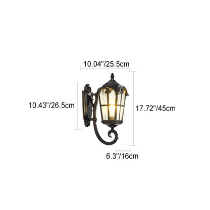 Quadrilateral Shape Aluminum Glass 1-Light Wall Sconce Lamp