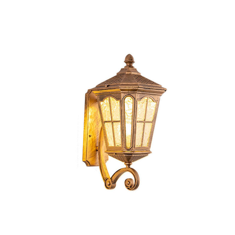 Outdoor Aluminum Glass Waterproof 1-Light Wall Sconce Lamp