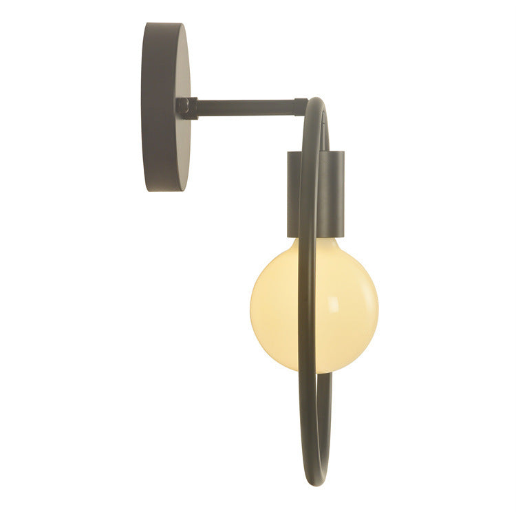 Nordic Circle Round Iron 1-Light Wall Sconce Lamp