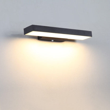 Modern Minimalist Flat LED Sensor Outdoor Wall Sconce