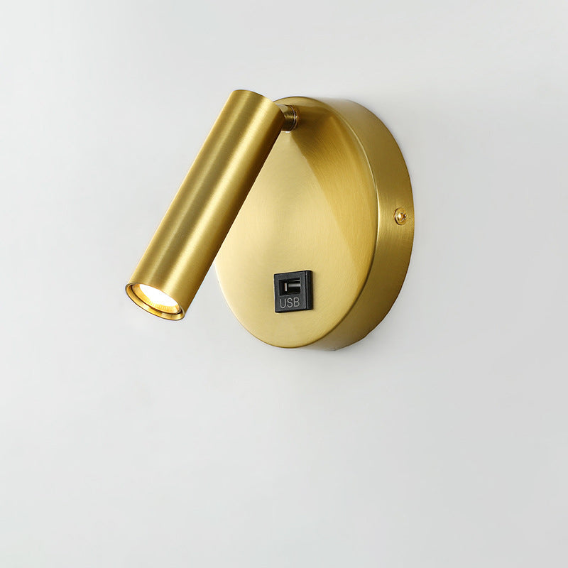 Rotatable Cylinder Aluminum Iron LED Wall Sconce Lamp