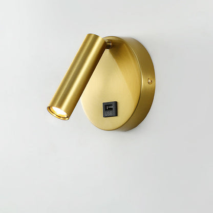 Rotatable Cylinder Aluminum Iron LED Wall Sconce Lamp