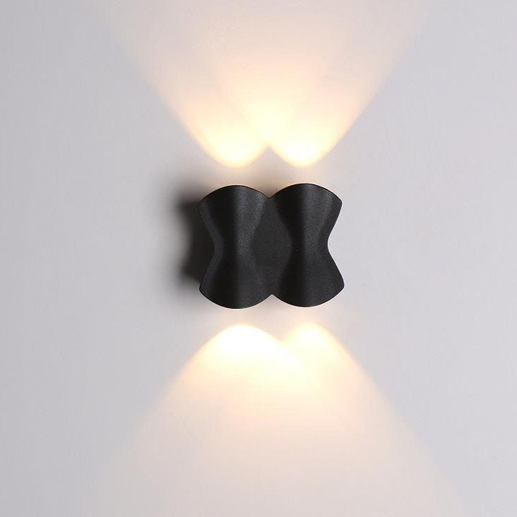Simplicity Wave Aluminum LED Outdoor Wall Sconce Lamp