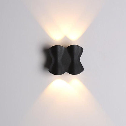 Simplicity Wave Aluminum LED Outdoor Wall Sconce Lamp