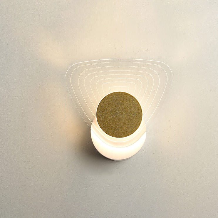 Light Luxury Gold Geometric Acrylic LED Wall Sconce Lamp