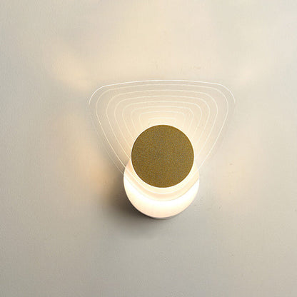 Light Luxury Gold Geometric Acrylic LED Wall Sconce Lamp