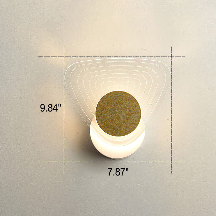 Light Luxury Gold Geometric Acrylic LED Wall Sconce Lamp