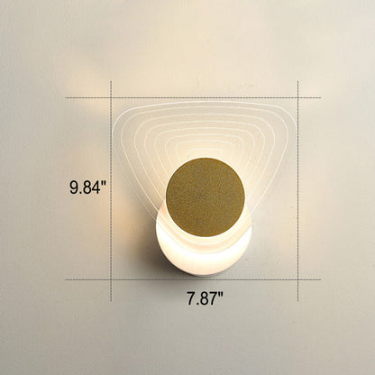 Light Luxury Gold Geometric Acrylic LED Wall Sconce Lamp