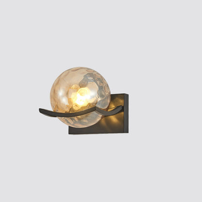 Simplicity Glass Ball Shade 1-Light Wall Sconce Lamp
