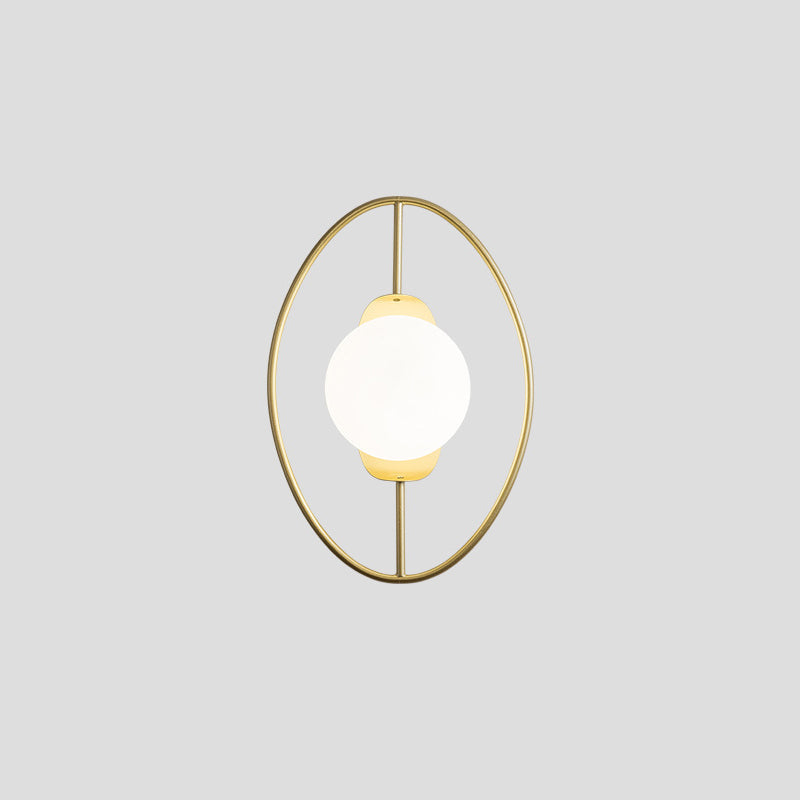 Nordic Iron Glass Oval Ball 1-Light Wall Sconce Lamp