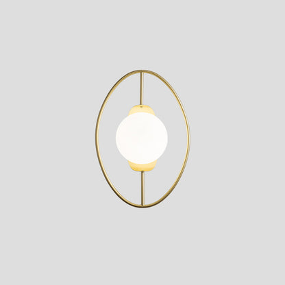 Nordic Iron Glass Oval Ball 1-Light Wall Sconce Lamp