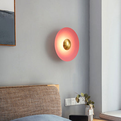 Macaron Flying Saucer Hardware LED Wall Sconce Lamp